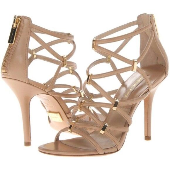 Michael Kors Nude Strappy Heels - Picture 1 of 4